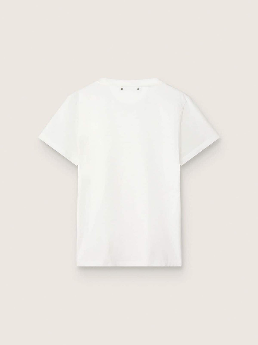 Distressed slim-fit women’s T-shirt in white