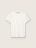 Distressed slim-fit women’s T-shirt in white