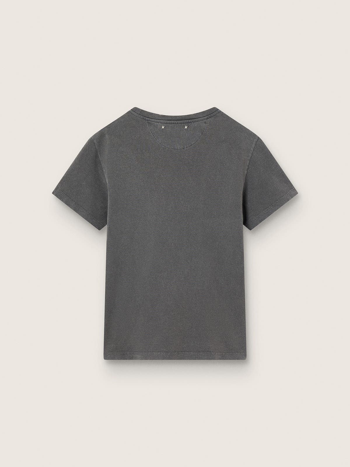 Distressed slim-fit T-shirt in anthracite gray