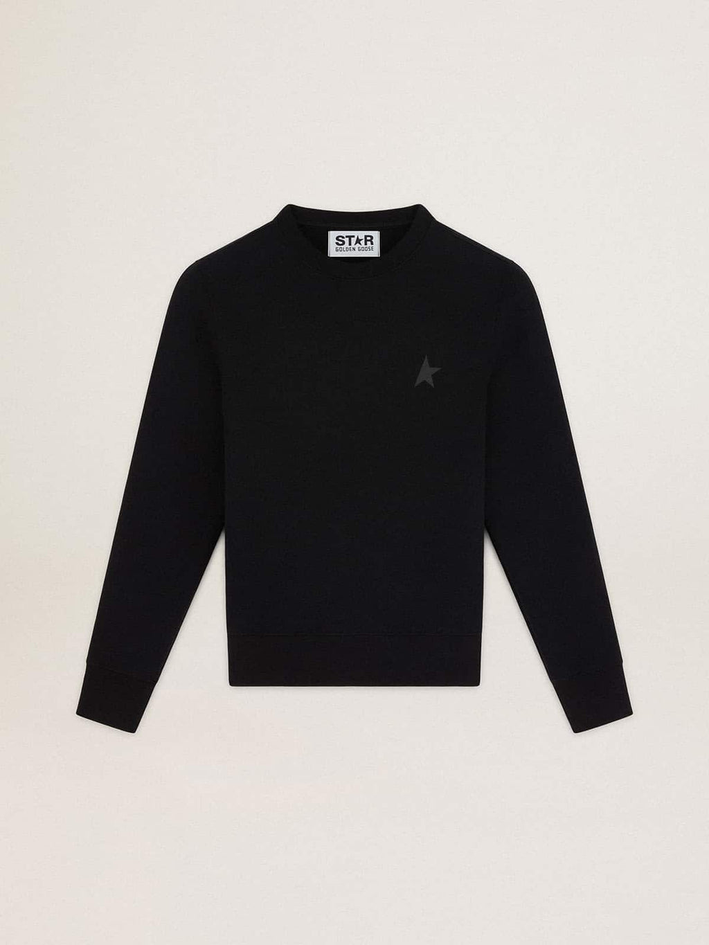Black Athena Star Collection sweatshirt with tone-on-tone star on the front