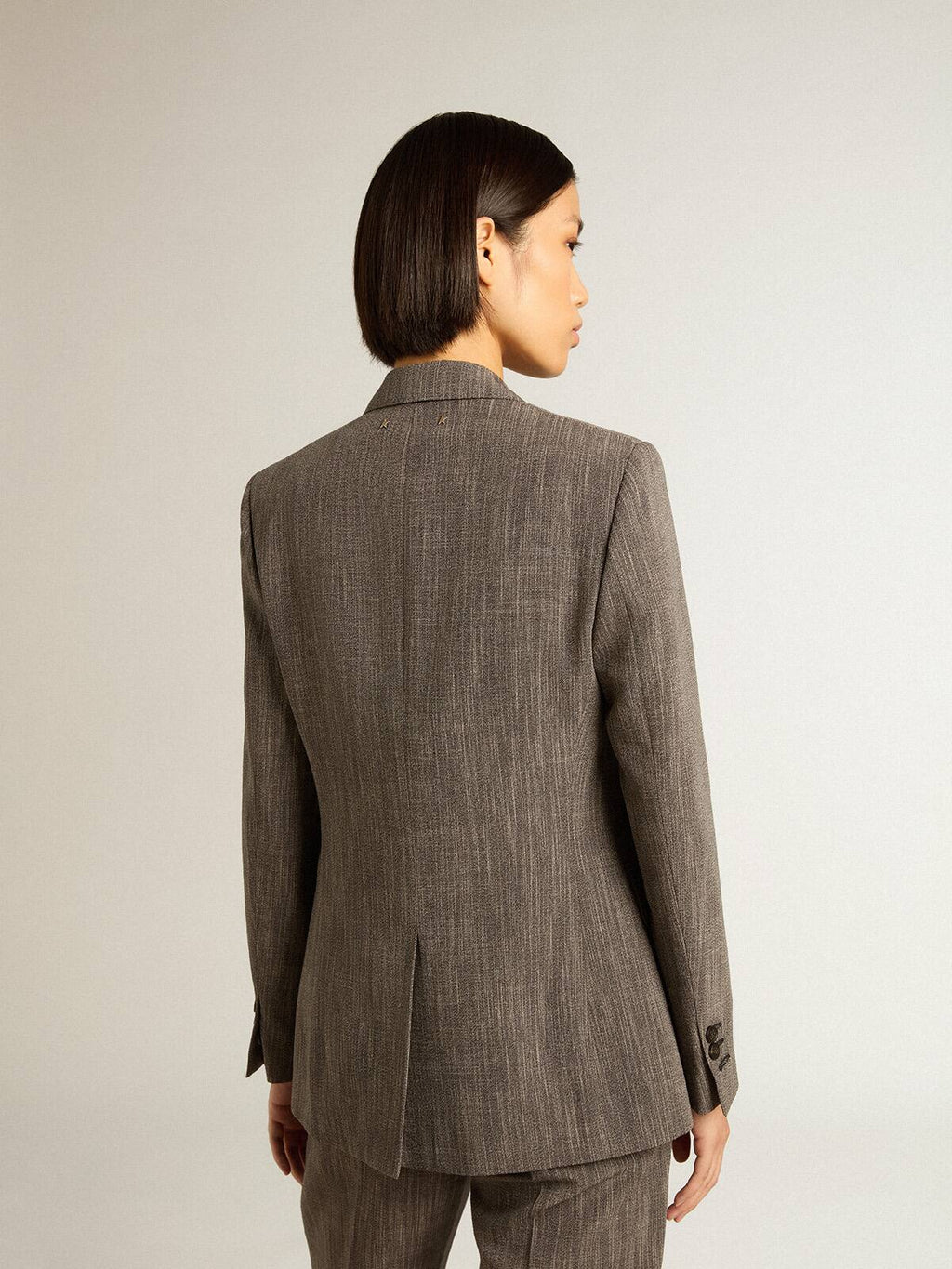 Women’s single-breasted wool blend jacket