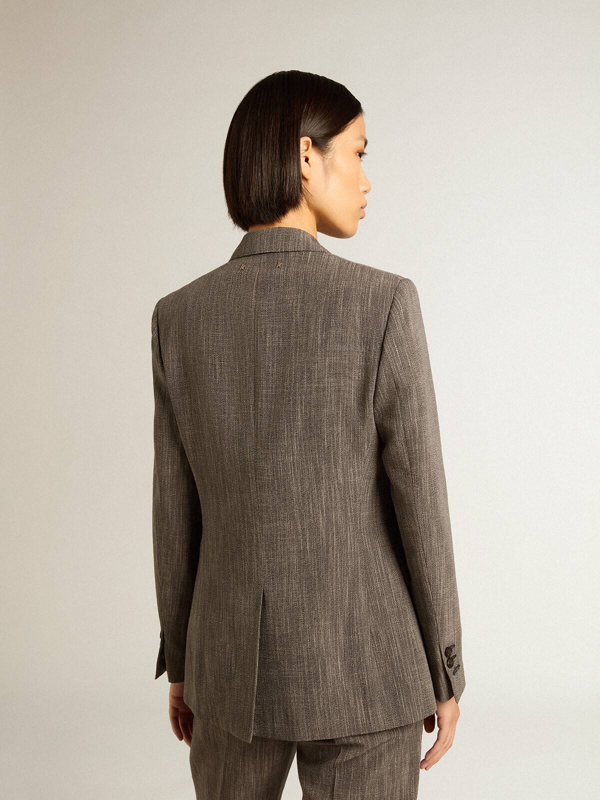 Women’s single-breasted wool blend jacket