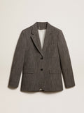 Women’s single-breasted wool blend jacket