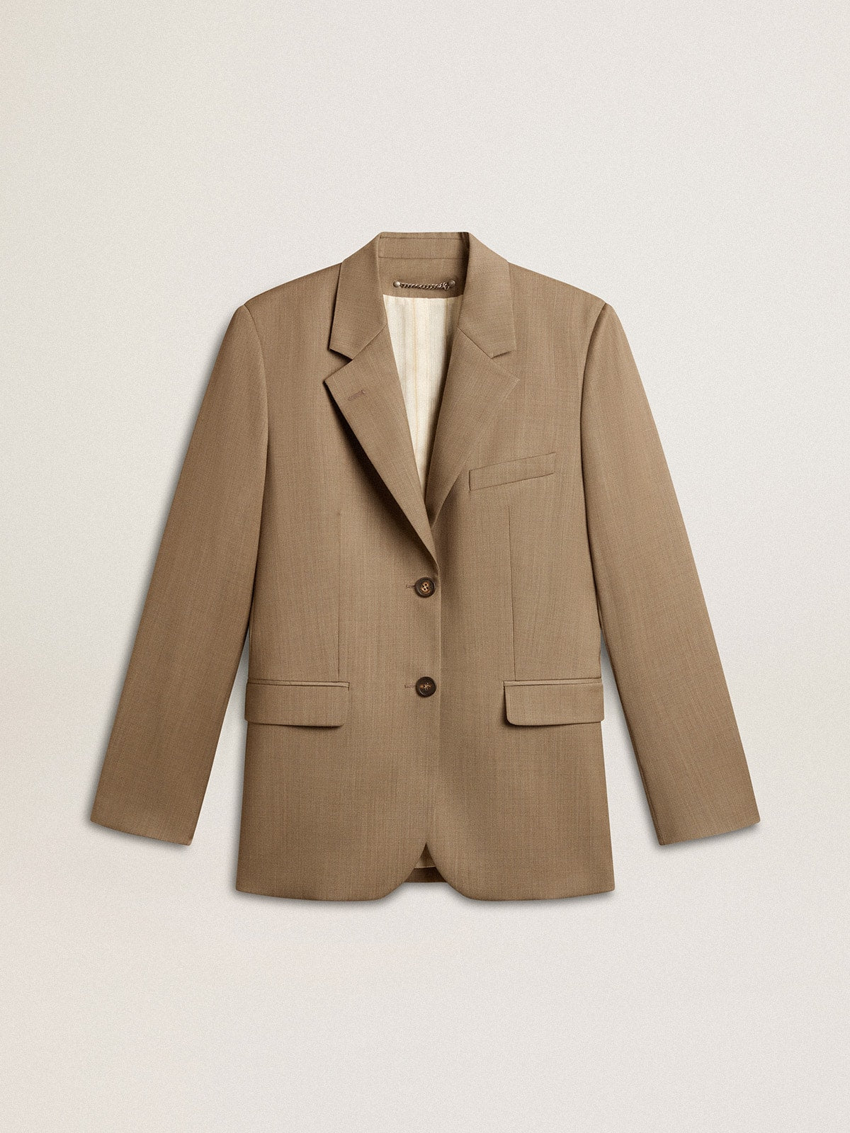 Women's dove-gray double-breasted blazer