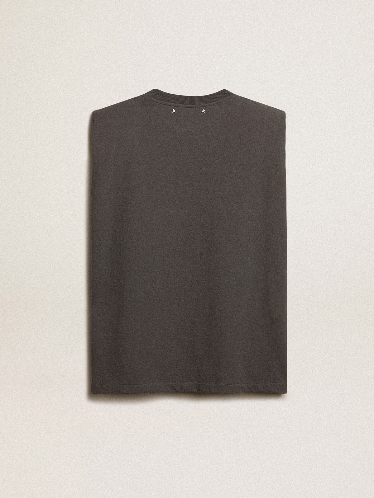 Anthracite gray sleeveless T-shirt