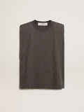 Anthracite gray sleeveless T-shirt