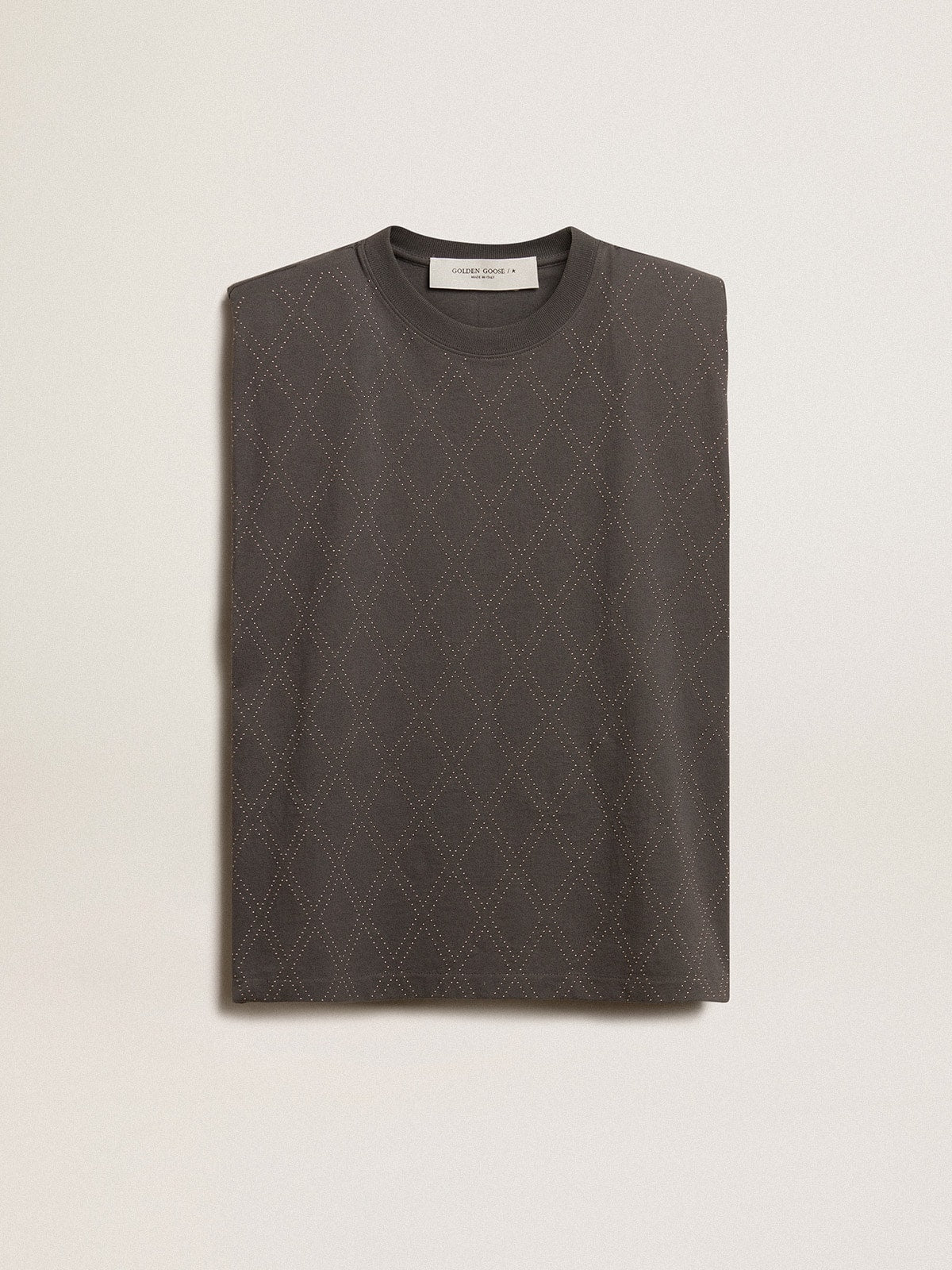 Anthracite gray sleeveless T-shirt