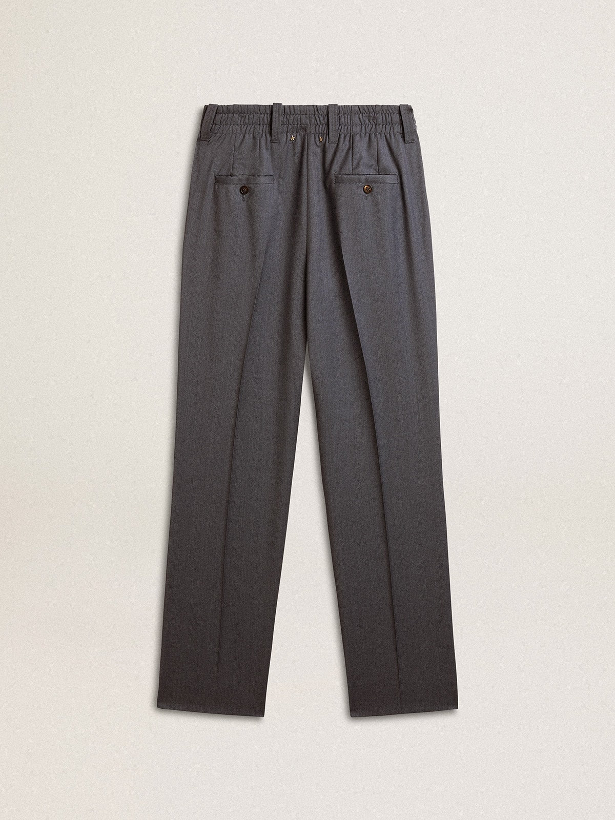 Women's loose pants in baby blue wool