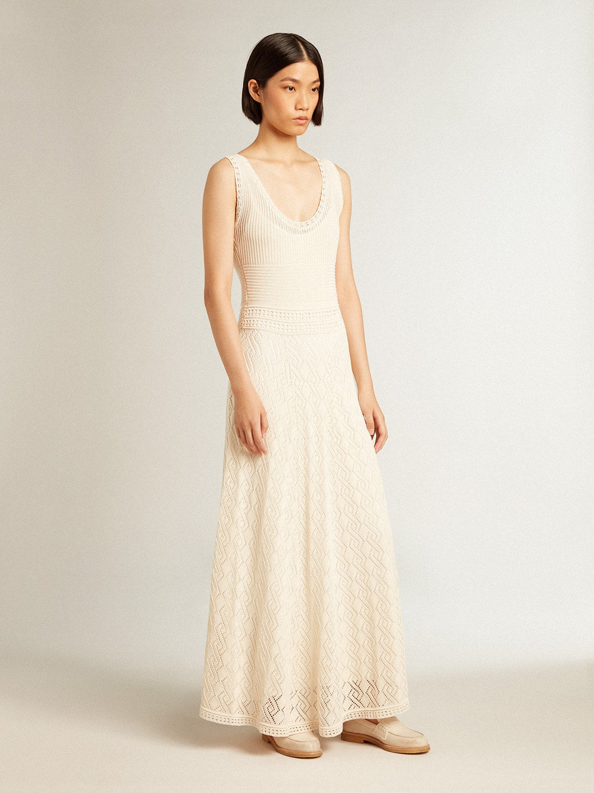 Ecru-colored tank dress