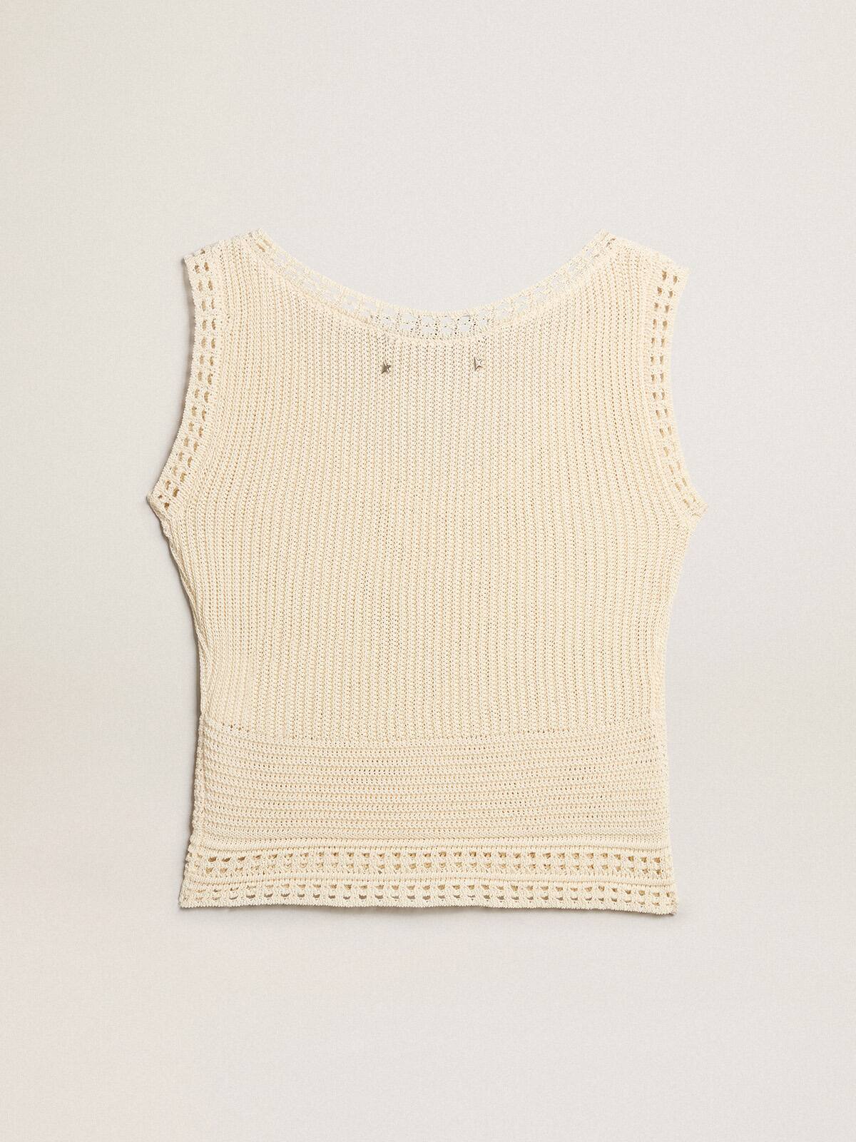 Women's ecru-colored gilet