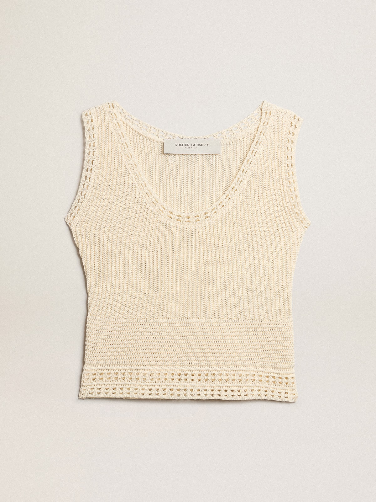 Women's ecru-colored gilet