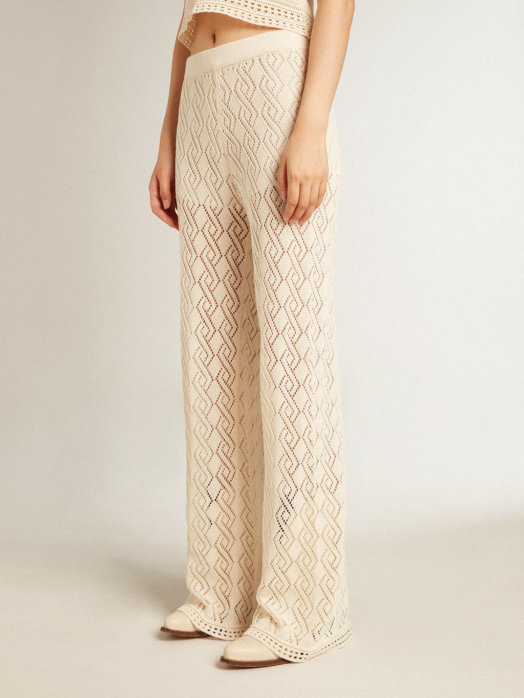 Women's ecru-colored pants