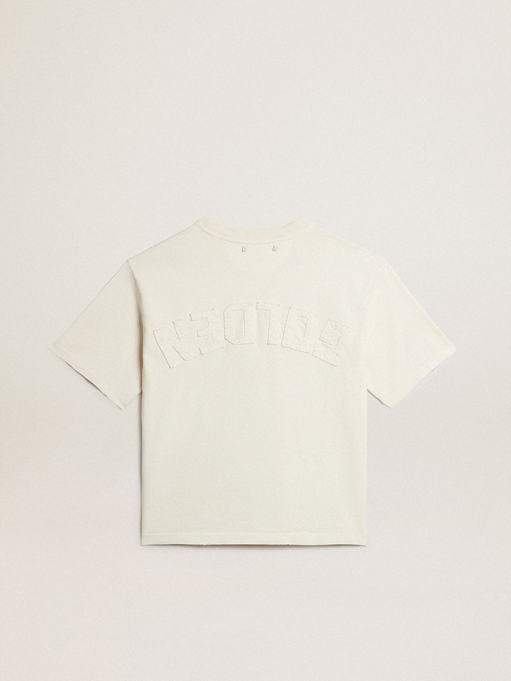 T-shirt in aged white with reverse logo on the back - Jersey Capsule