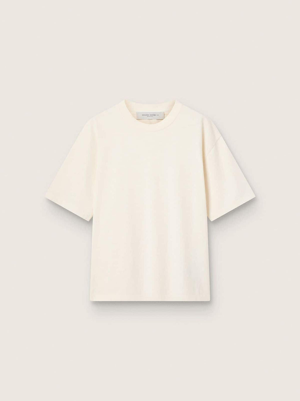 T-shirt in aged white with reverse logo on the back - Jersey Capsule
