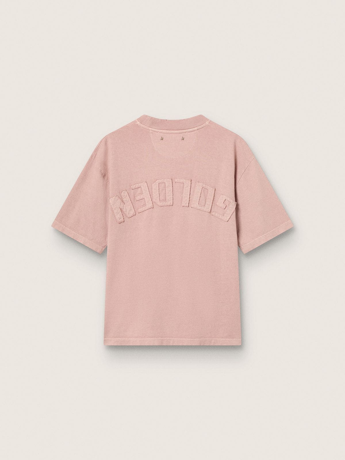 Powder-pink T-shirt with reverse logo on the back - Jersey Capsule