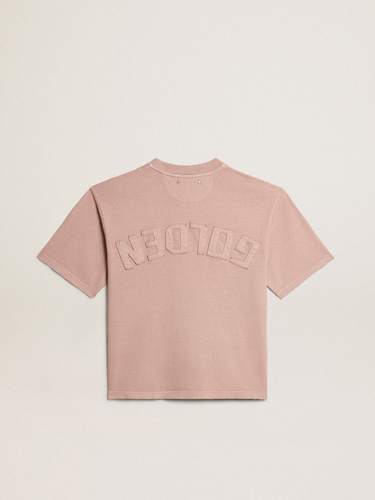Powder-pink T-shirt with reverse logo on the back - Jersey Capsule