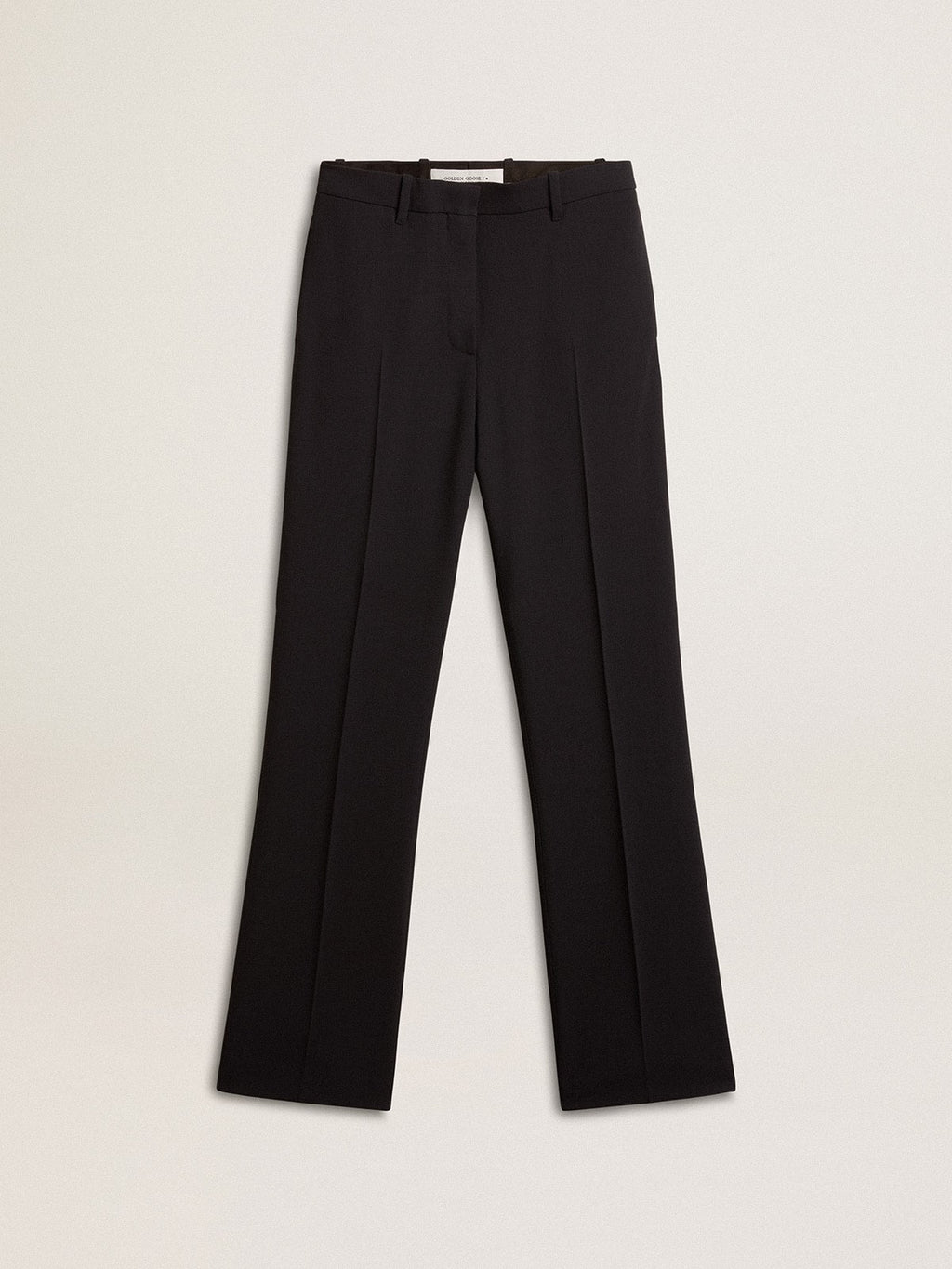 Women’s soft black pants in wool blend