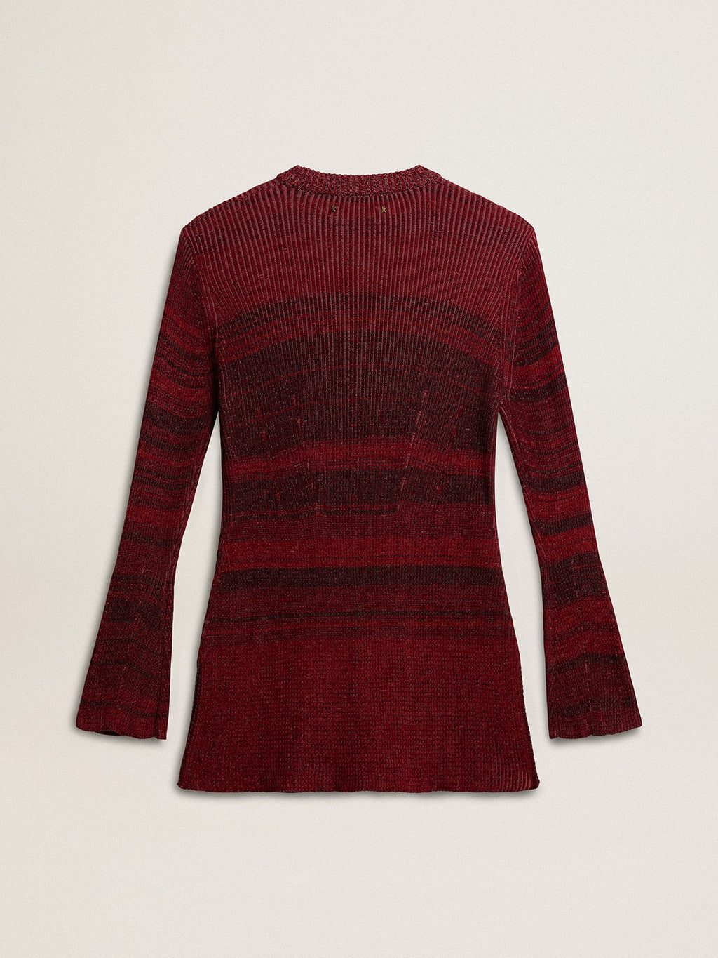Irregular-striped cotton dress