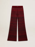 Irregular-striped cotton pants