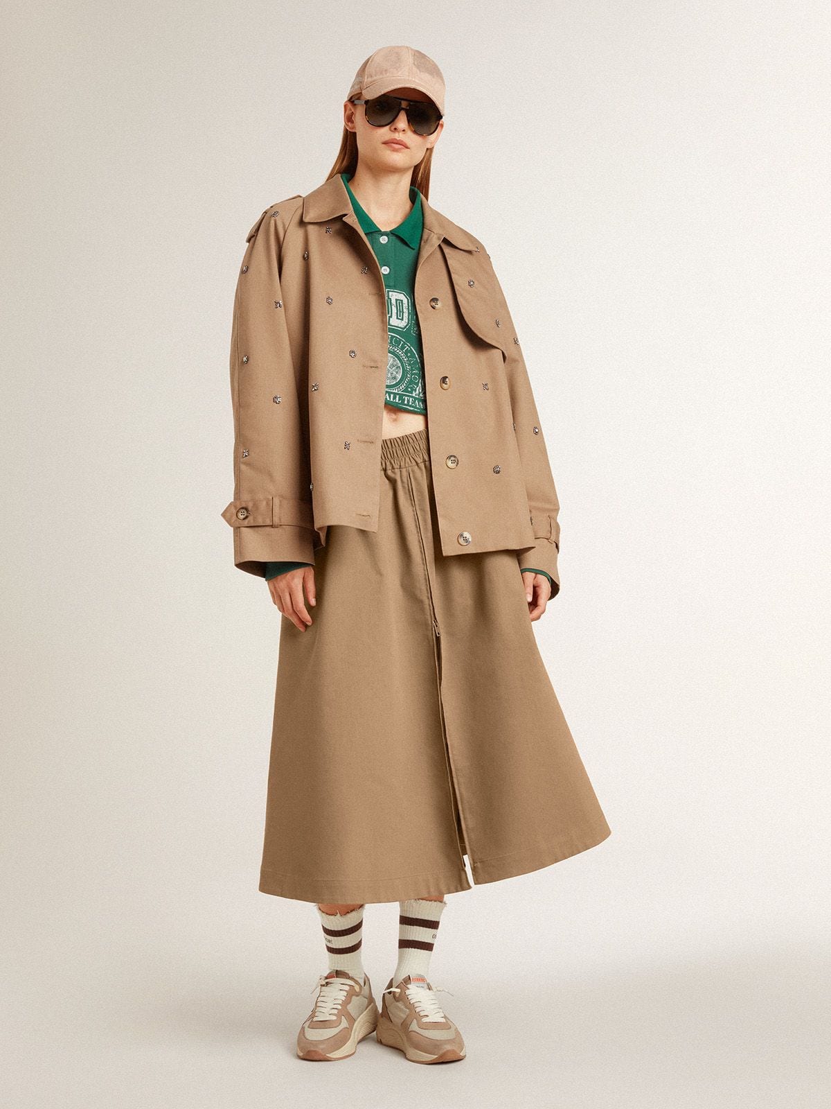 Women’s beige circle skirt