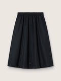 Flared skirt in black technical nylon