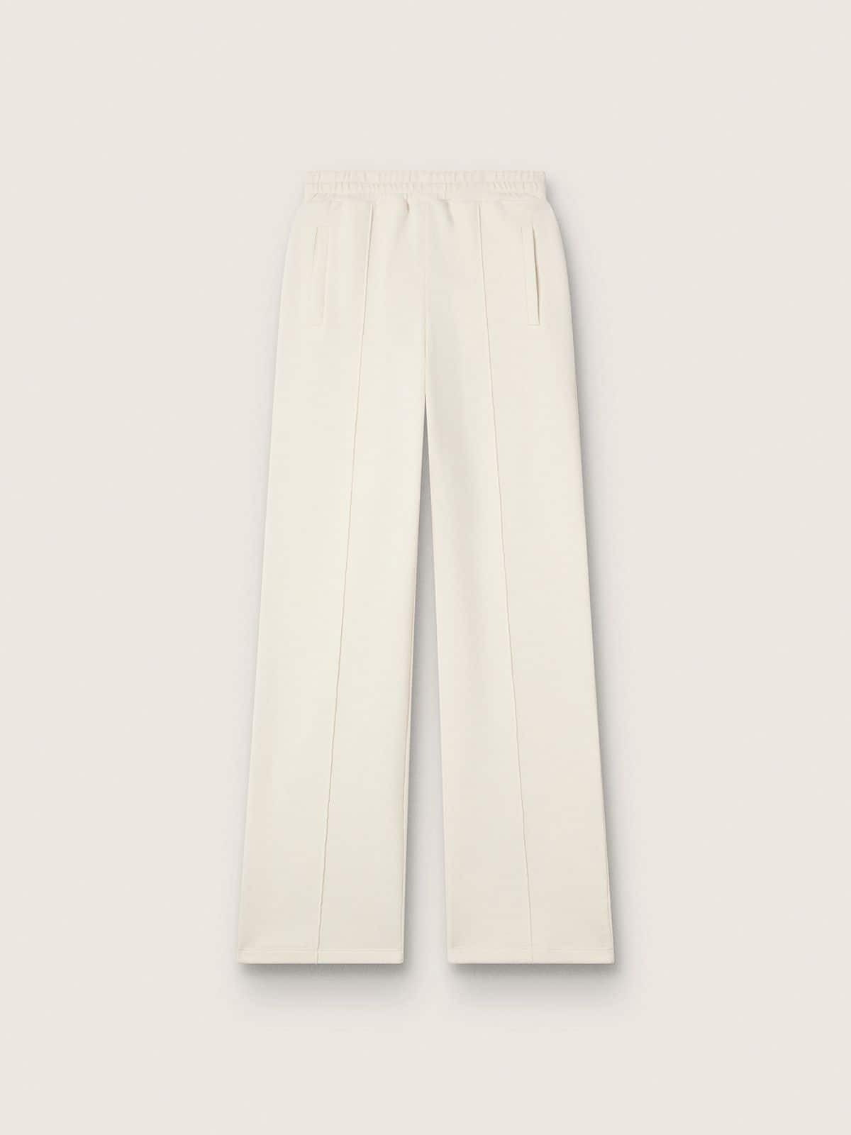 Women’s white cotton joggers