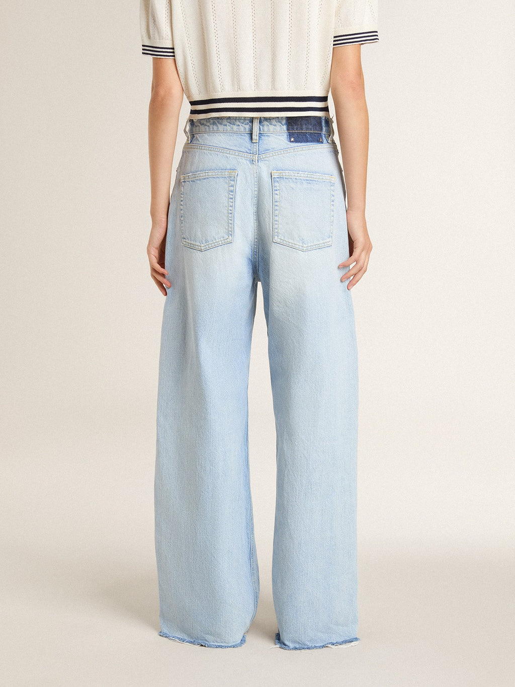 Women’s pants in lived-in effect denim