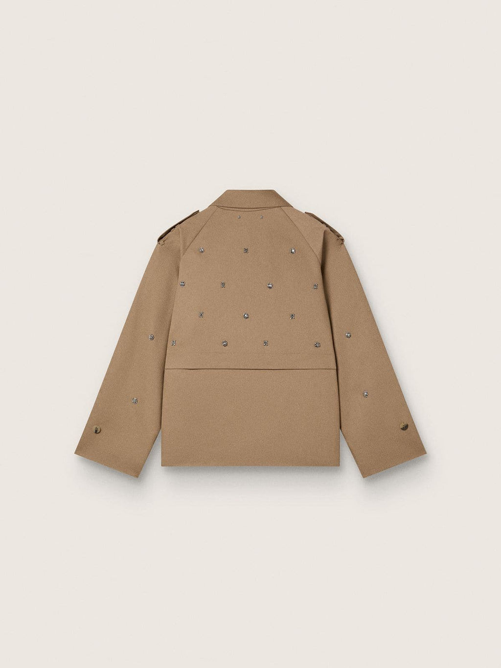 Women's oversized trench coat with crystals