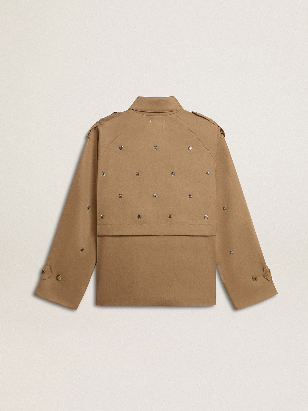 Women's oversized trench coat with crystals