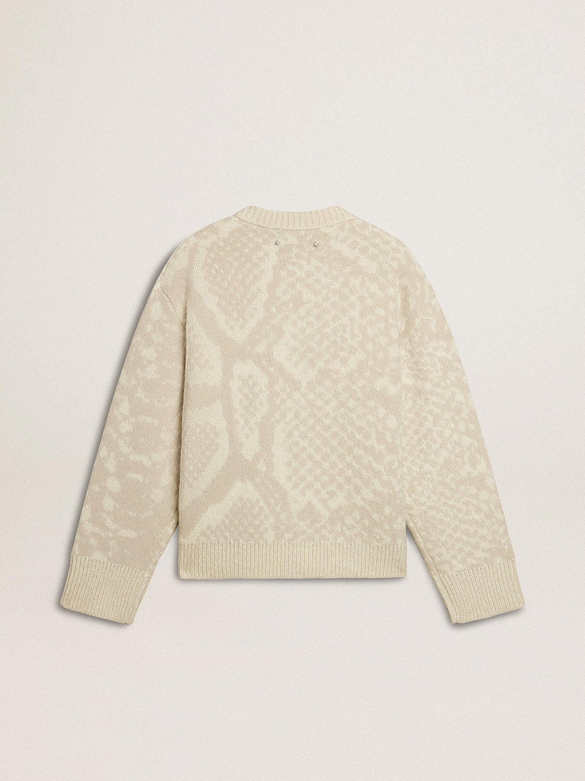 Women’s beige CNY sweater with patterns