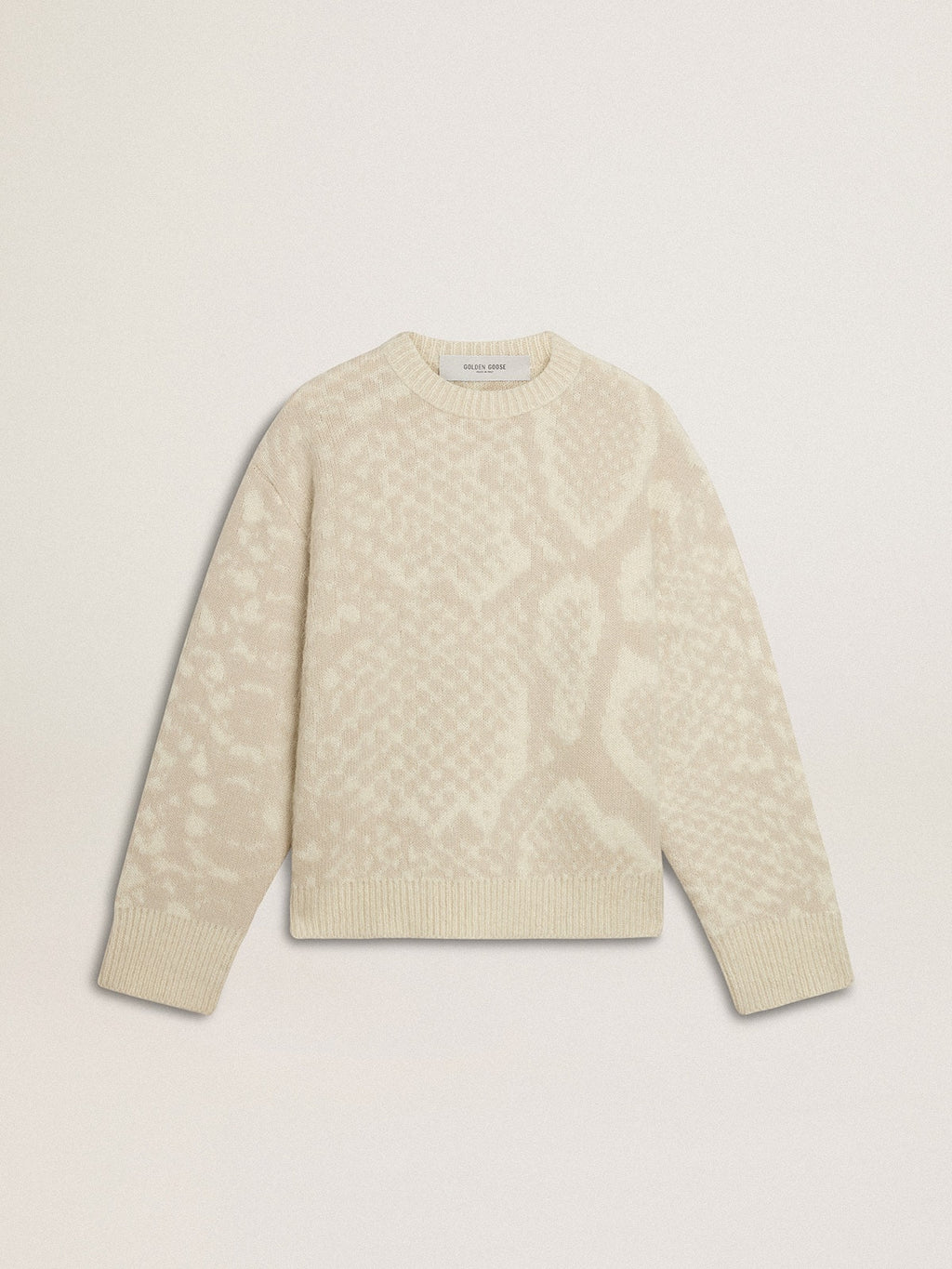 Women’s beige CNY sweater with patterns