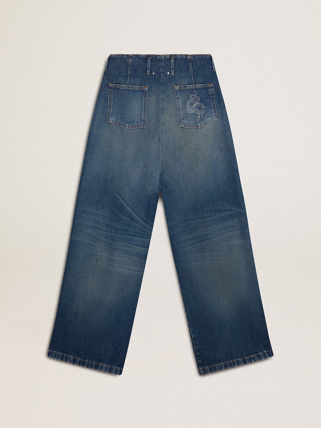 Women’s wide-leg medium wash CNY jeans
