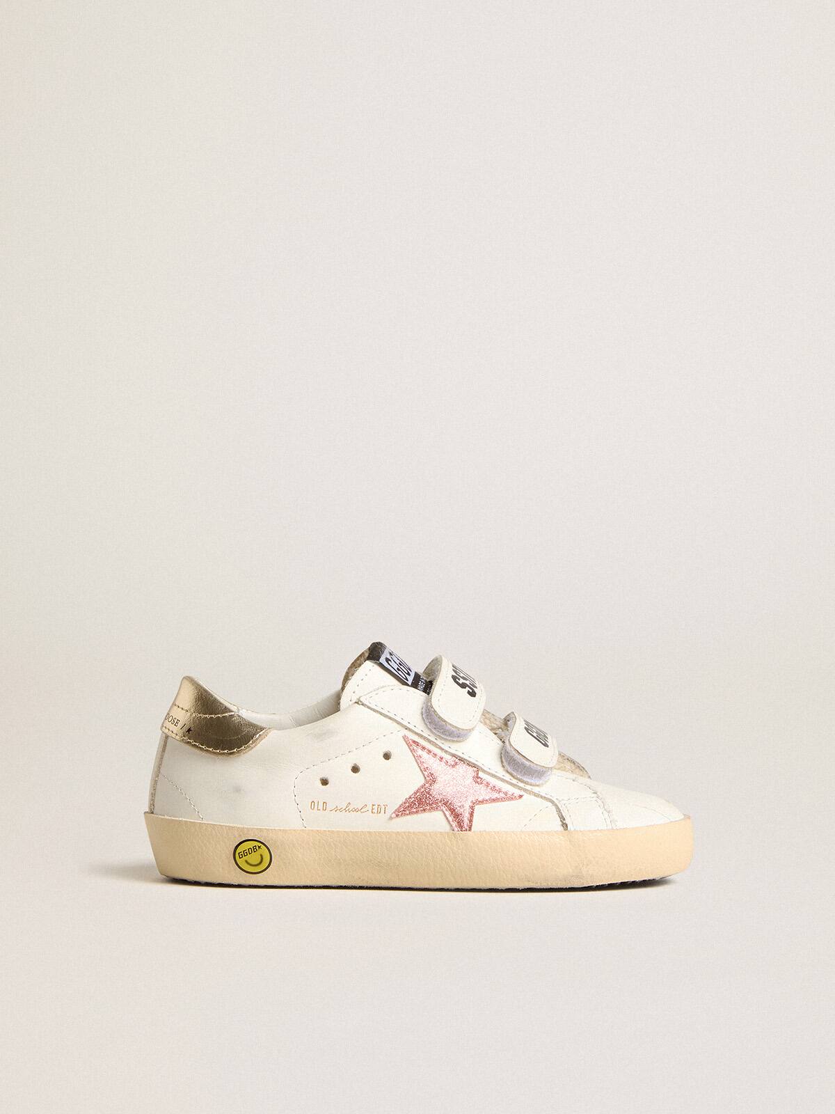Young Old School in leather with metallic peach leather star