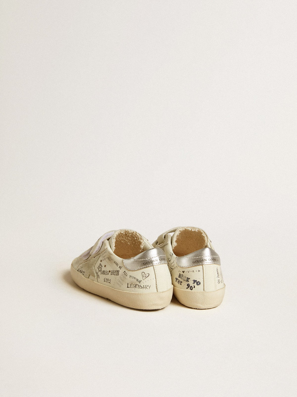 Old School Young with suede star and metallic leather heel tab