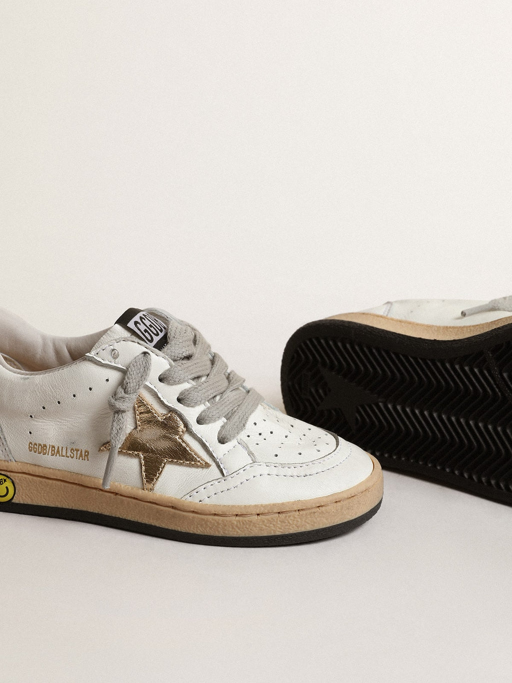 Ball Star Young with gold metallic leather star and heel tab