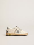 Ball Star Young in nappa with silver glitter star and heel tab