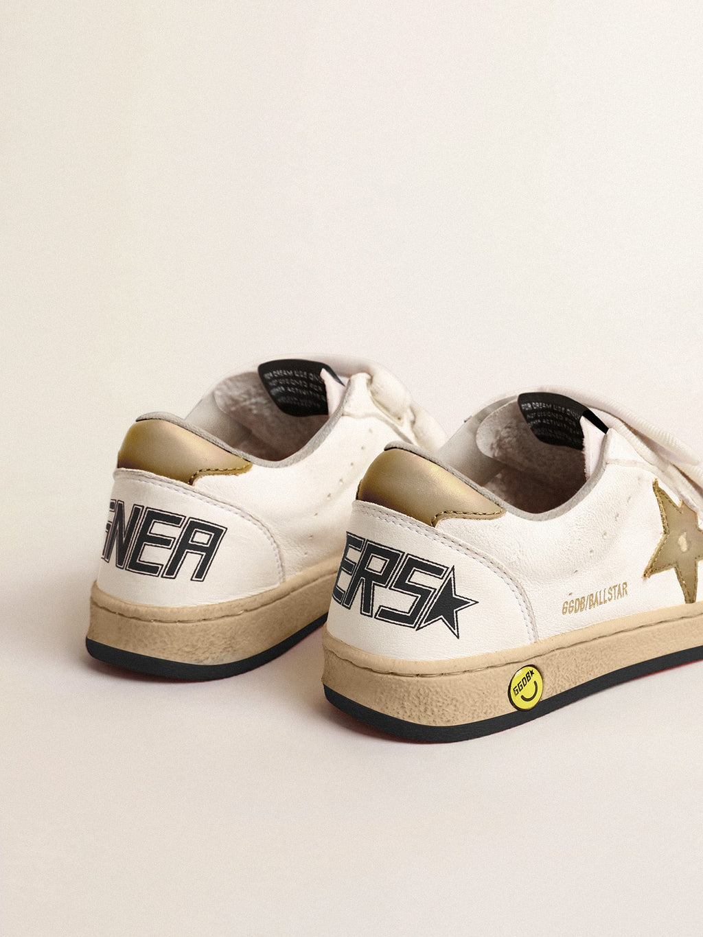 Ball Star Young with gold metallic leather star and heel tab