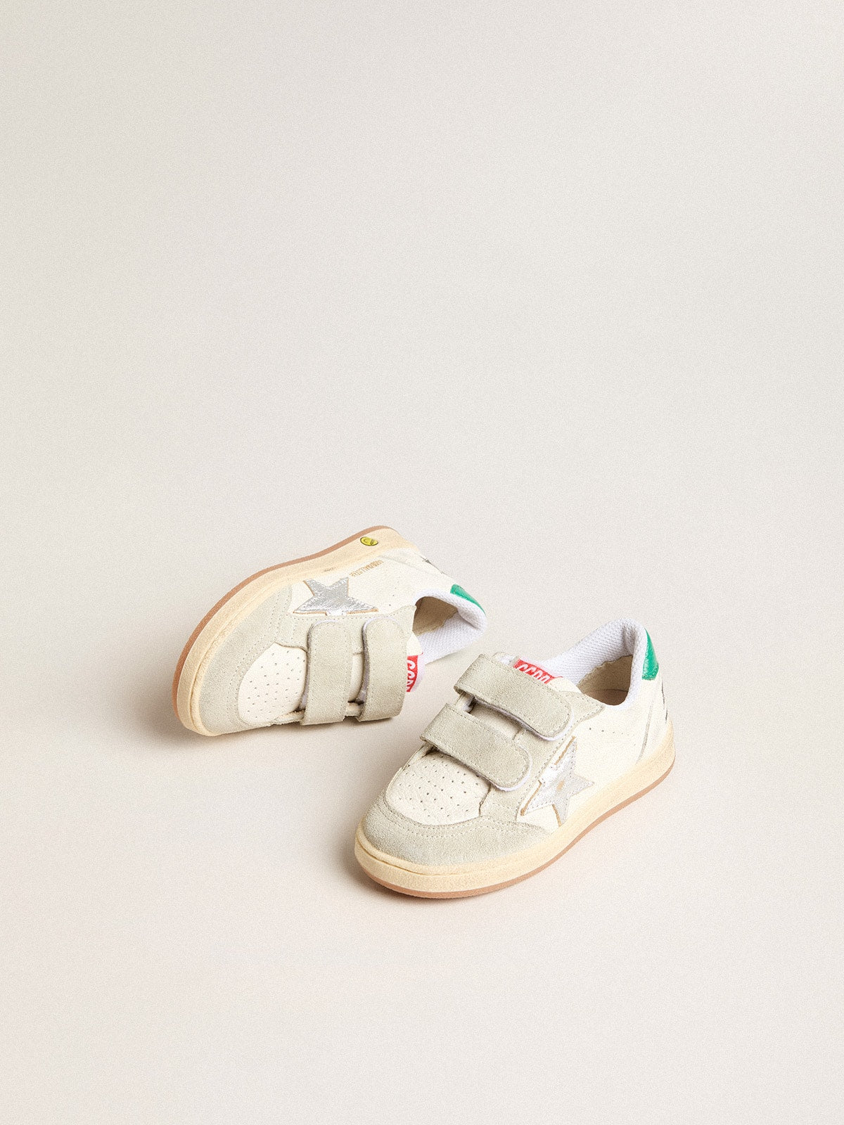 Young Ball Star with silver star and green suede heel tab