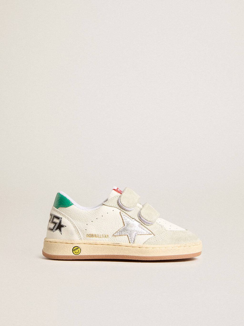 Young Ball Star with silver star and green suede heel tab