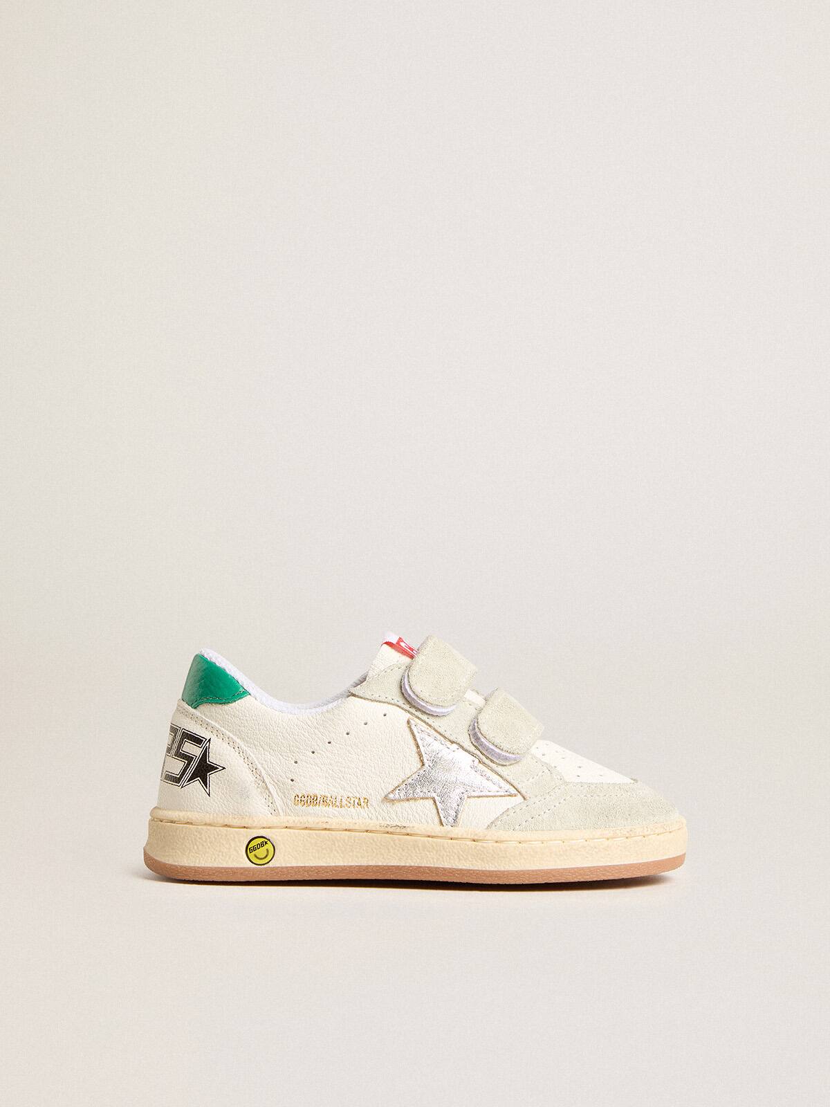 Young Ball Star with silver star and green suede heel tab