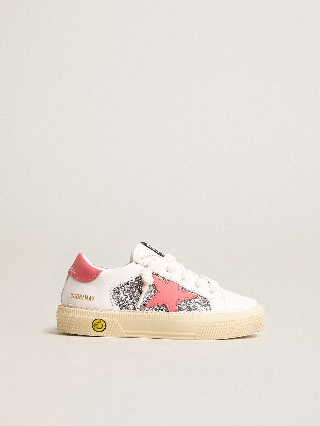 Young May with pink leather star and heel tab
